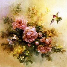 Схема вышивки «розы»