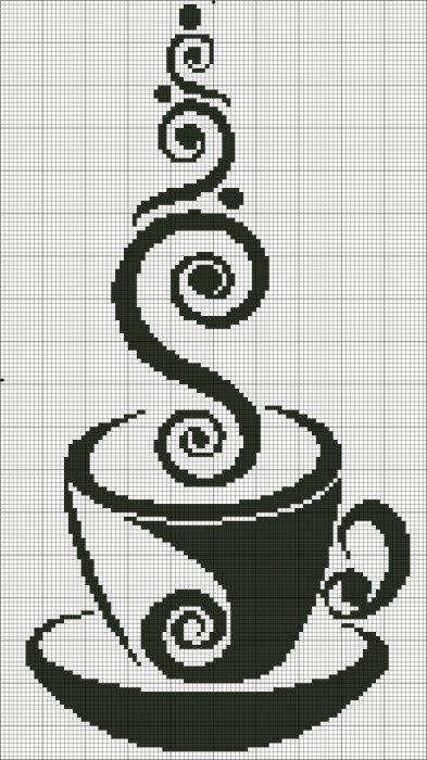 кофе - силует, кофе - оригинал