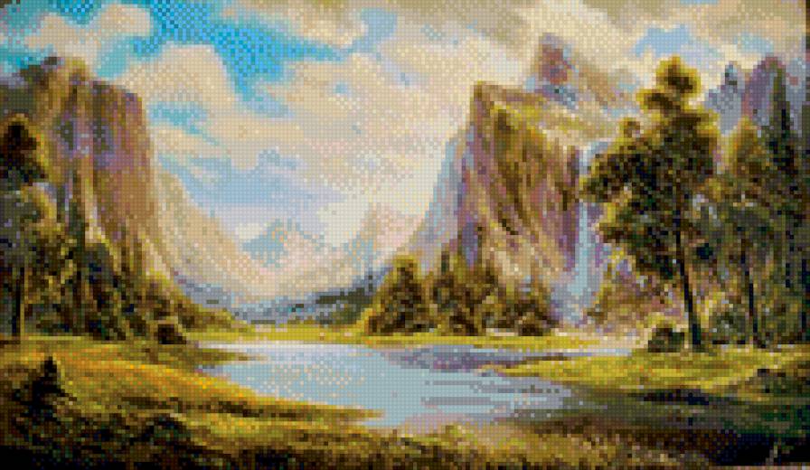 горный пейзаж - предпросмотр