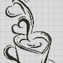 Схема вышивки «кофе»