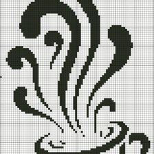 Схема вышивки «кофе»