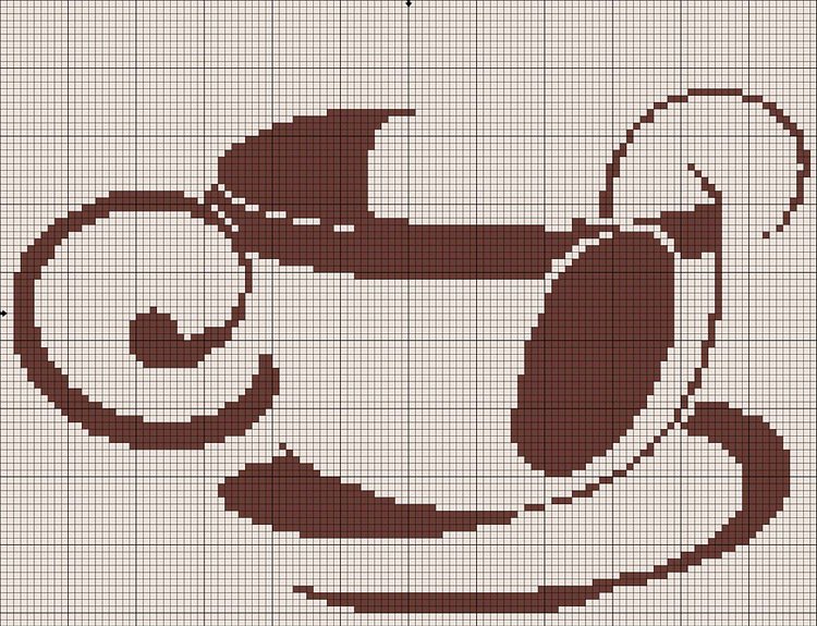 кофе - силует, кофе - оригинал