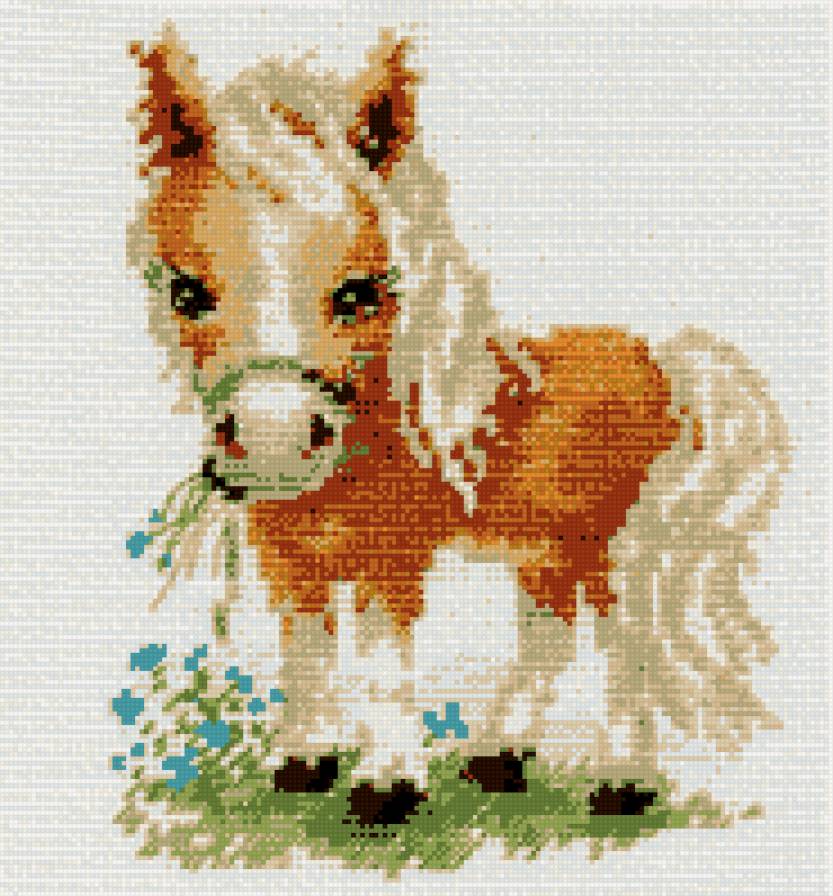 Белогривая лошадка - лошадь - предпросмотр