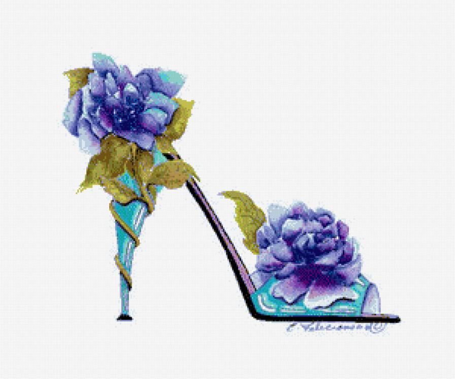 туфелька - цветы - предпросмотр