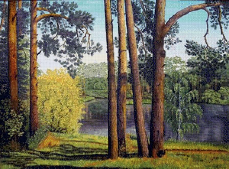 летний пейзаж - вода, лето, природа, деревья, река - предпросмотр