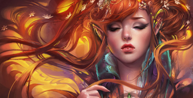 Эльфийка - девушка, фэнтези - оригинал