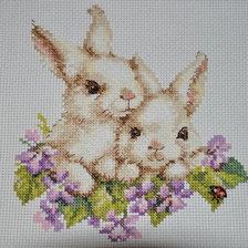 Оригинал схемы вышивки «крольчата» (№542001)