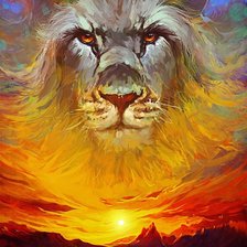 Схема вышивки «Лев»