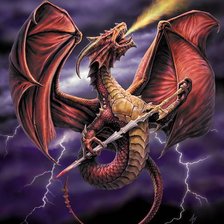 Схема вышивки «дракон»