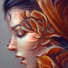 Схема вышивки «девушка»