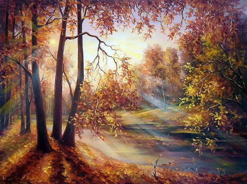 картина - осень, природа - оригинал