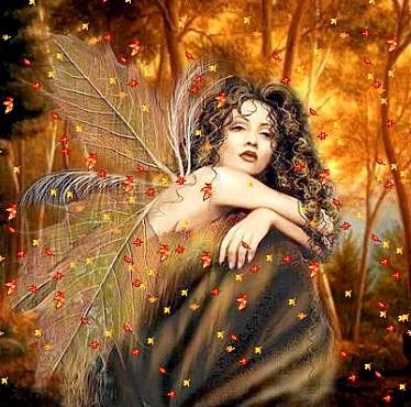 Ангел осени - листопад, осень, девушка, ангел - оригинал