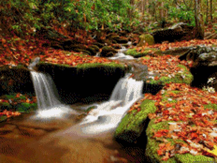 Осенний водопад - предпросмотр