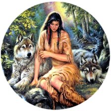 Оригинал схемы вышивки «Девушка племени Майя» (№542446)