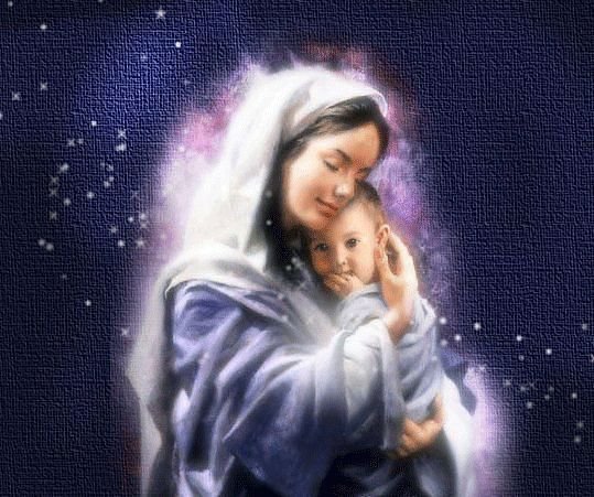 Божья Мать - религия, мальчик, картина, девочка, портрет, мать, дети, икона, вера - оригинал