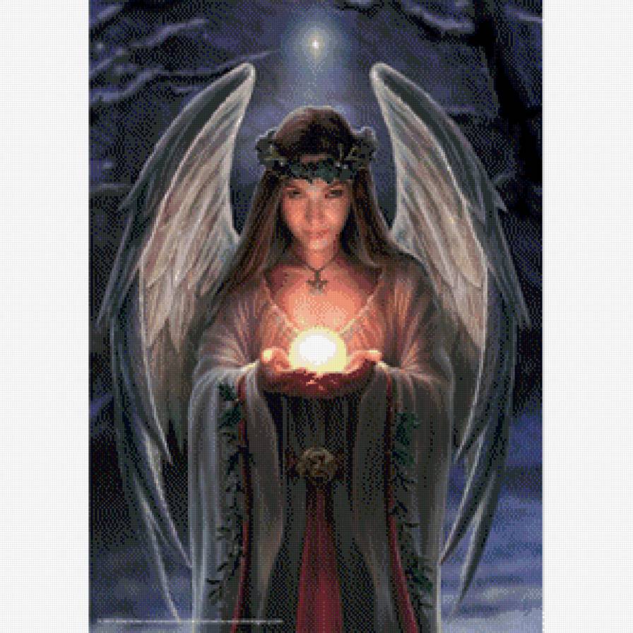 ангел - голуби, небо, облака, птицы, тучи, птички, существа, ангел - предпросмотр