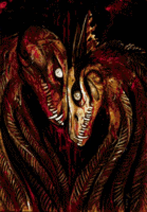 Дракон - череп, смерть, фентази, драконы - предпросмотр