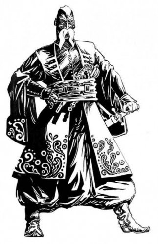 Козак - 2 цвета, монохром, козак - оригинал