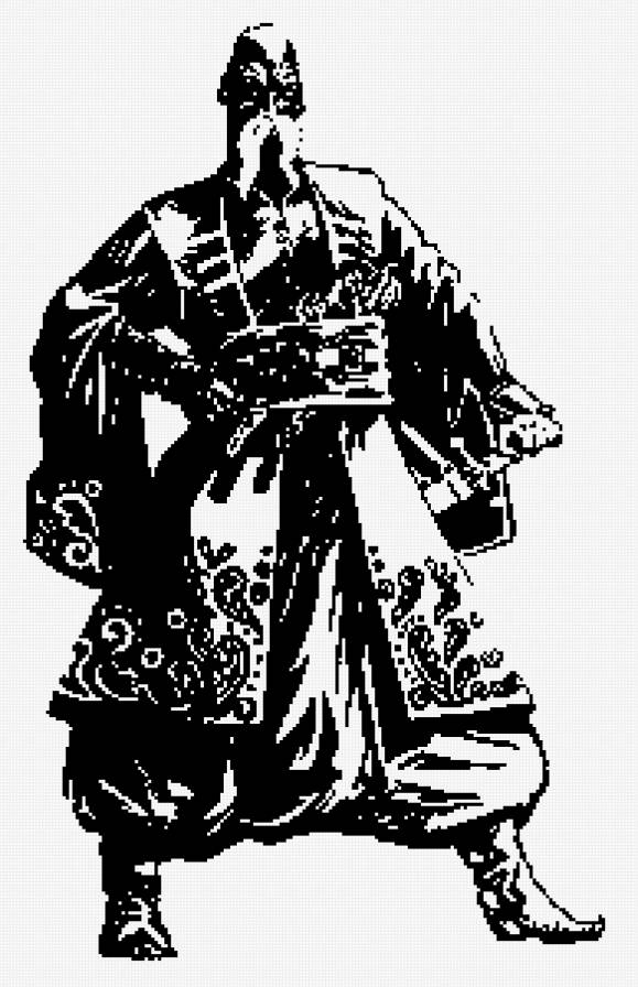 Козак - монохром, 2 цвета, козак - предпросмотр