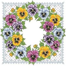 Схема вышивки «анютины глазки»