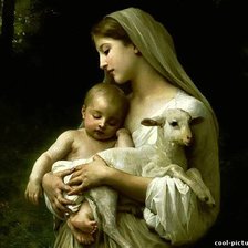 Дева Мария с Иисусом и ягнёнком