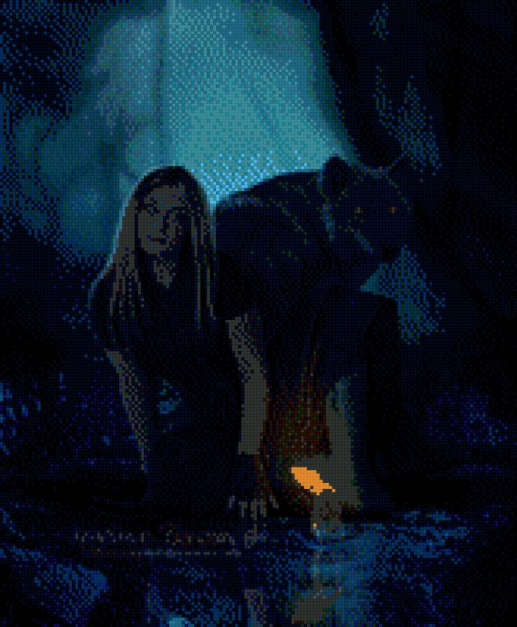 тьма - фэнтэзи, девушка - предпросмотр