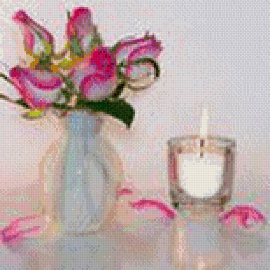 Розы в вазе - предпросмотр