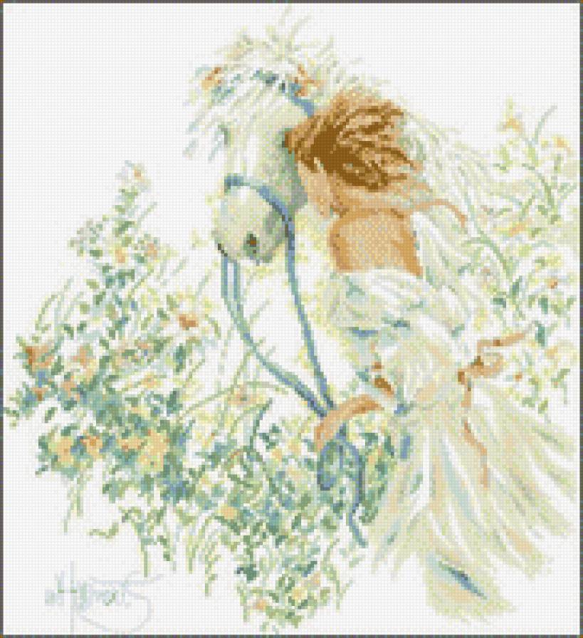 Девушка с лошадью - предпросмотр