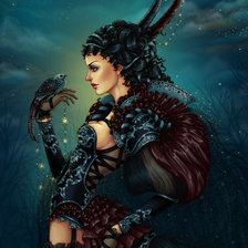 Схема вышивки «леди ночь»