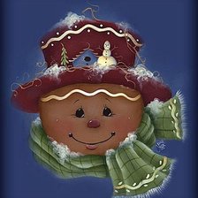 Схема вышивки «снеговичок»