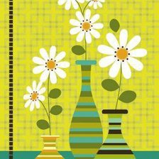 Оригинал схемы вышивки «триптих цветы в вазах ч.3» (№544022)