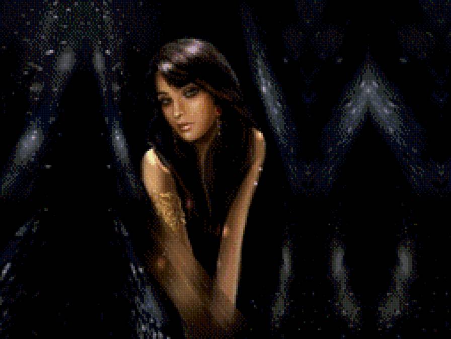 во мраке - девушка - предпросмотр