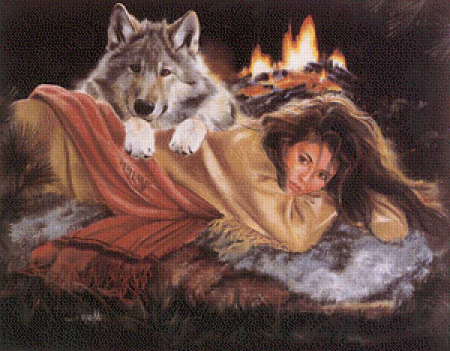 с другом у костра - предпросмотр