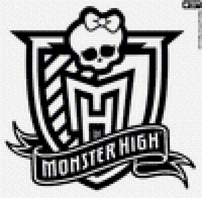 Вышивка герба школы монстров - монстер хай, monster high - предпросмотр