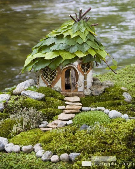 Домик эльфа - сказка, домик, у реки - оригинал