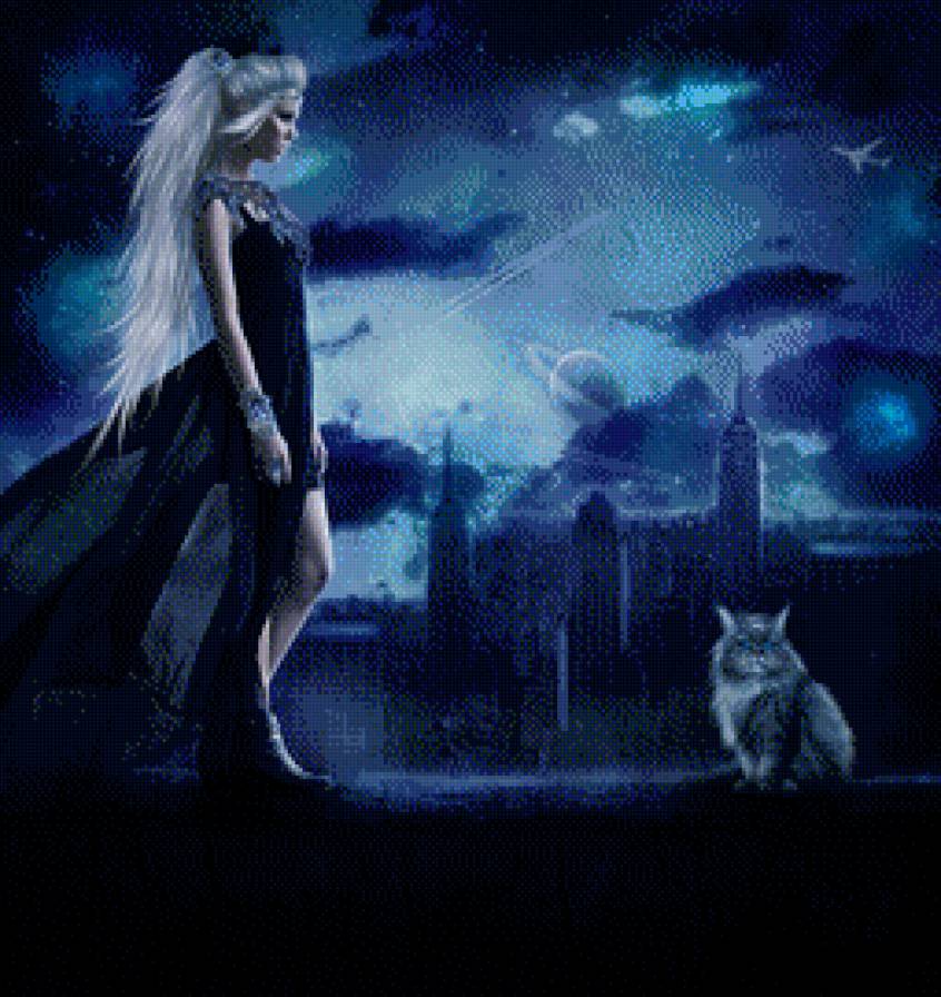 новая эра - кот, девушка, город - предпросмотр