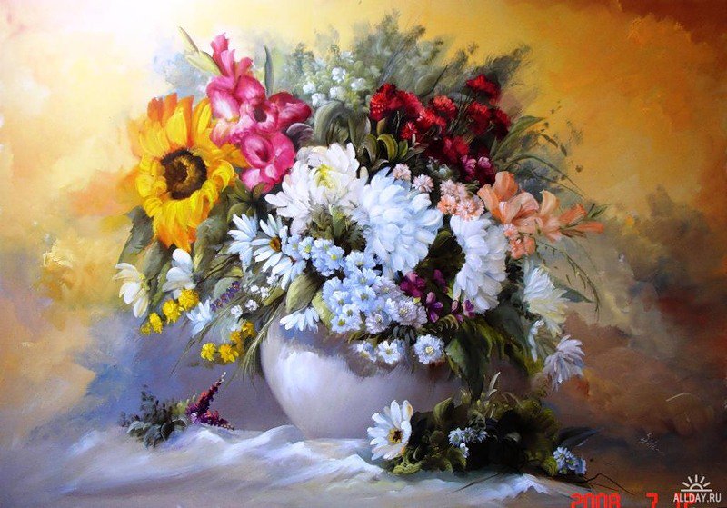 натюрморт - цветы, натюрморт, картины, картина - оригинал