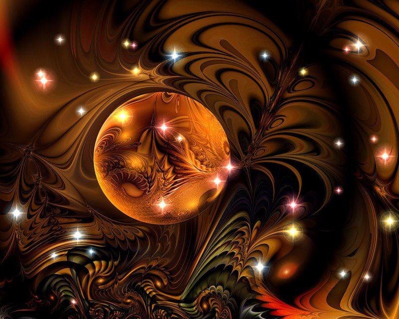 фрактал коричневый - абстракция - оригинал