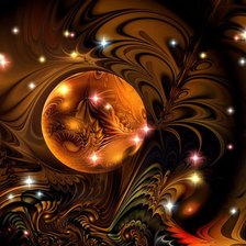 Схема вышивки «фрактал коричневый»