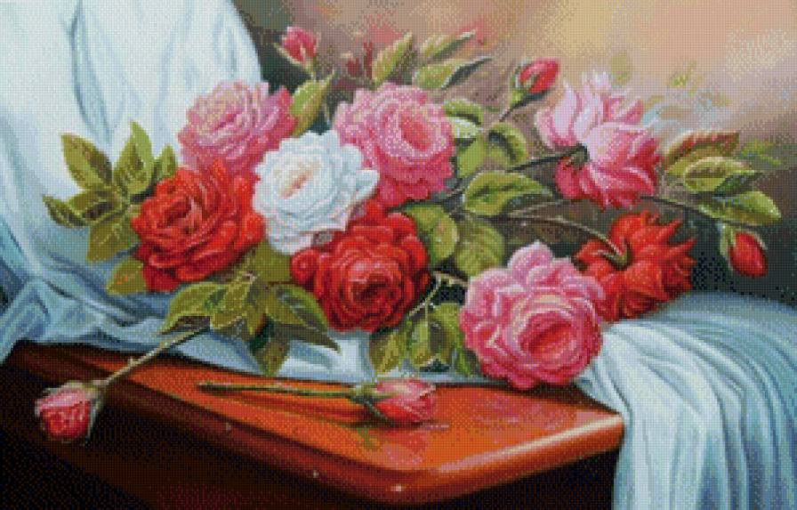 розы - картина цветы - предпросмотр