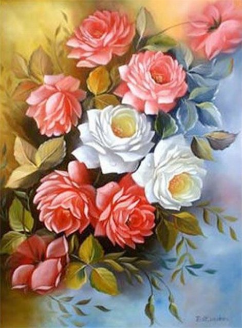 розы - картина цветы - оригинал