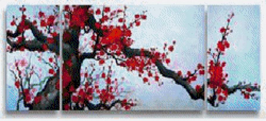 сакура триптих - сакуря, триптих - предпросмотр