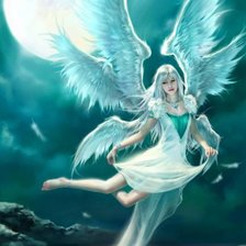 Схема вышивки «Голубой Ангел»