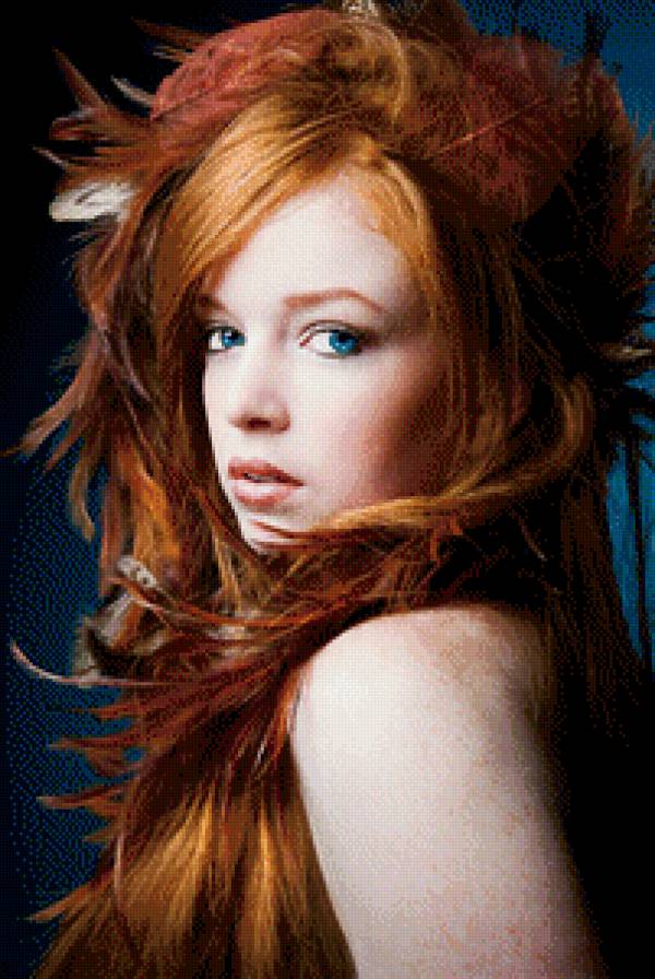 Рыжая девушка 2 - рыжая, девушка, оранженый - предпросмотр