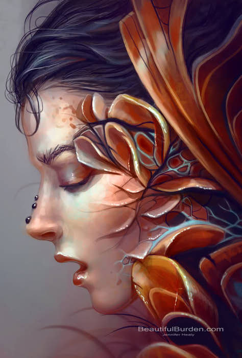 jennifer healy - рисунок, живопись, фентези - оригинал