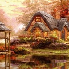 Схема вышивки «домик»