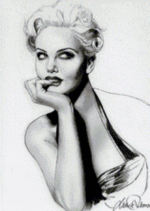 знаменитости - люди, монохром, черно белое, актриса - предпросмотр