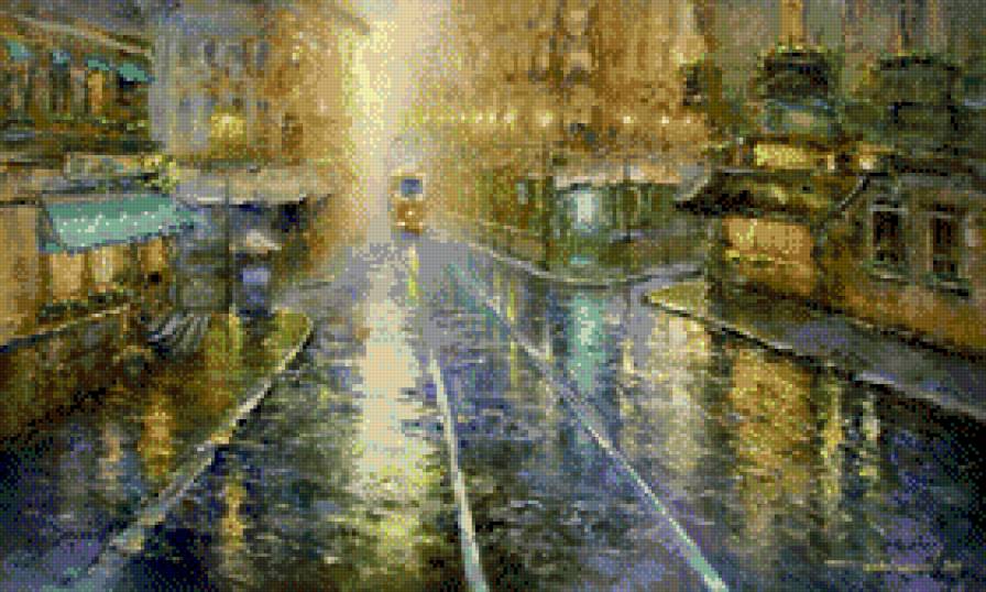 Oleg Tokarew - ziwopis, pejzaz, deszcz - предпросмотр