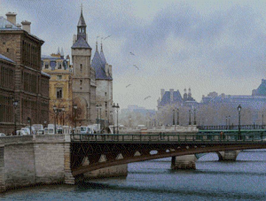 Париж.Мост. - пейзаж, париж, франция - предпросмотр
