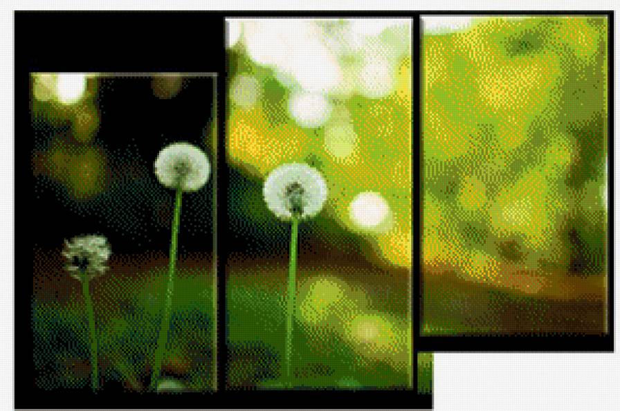 №546072 - триптих, одуванчик - предпросмотр